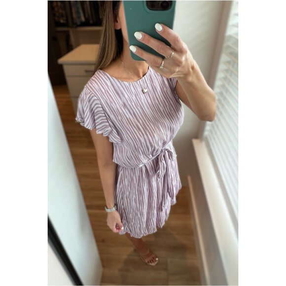 NWT - Purple Flutter Sleeve Dress - Size Small - Picture 9 of 13